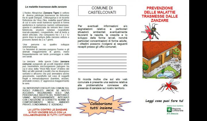 Prevenzione delle malattie trasmesse dalle zanzare - Locandina